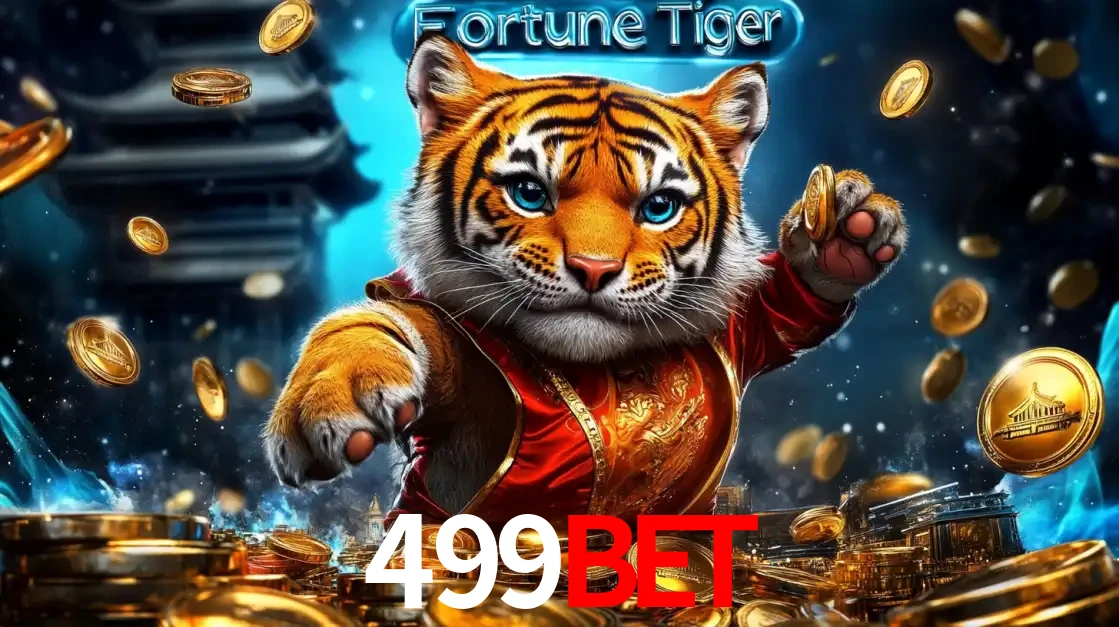 Imagem promocional do jogo de slot Fortune Tiger, com um tigre majestoso em traje tradicional cercado por uma fortuna em moedas de ouro, disponível agora no cassino 499bet.